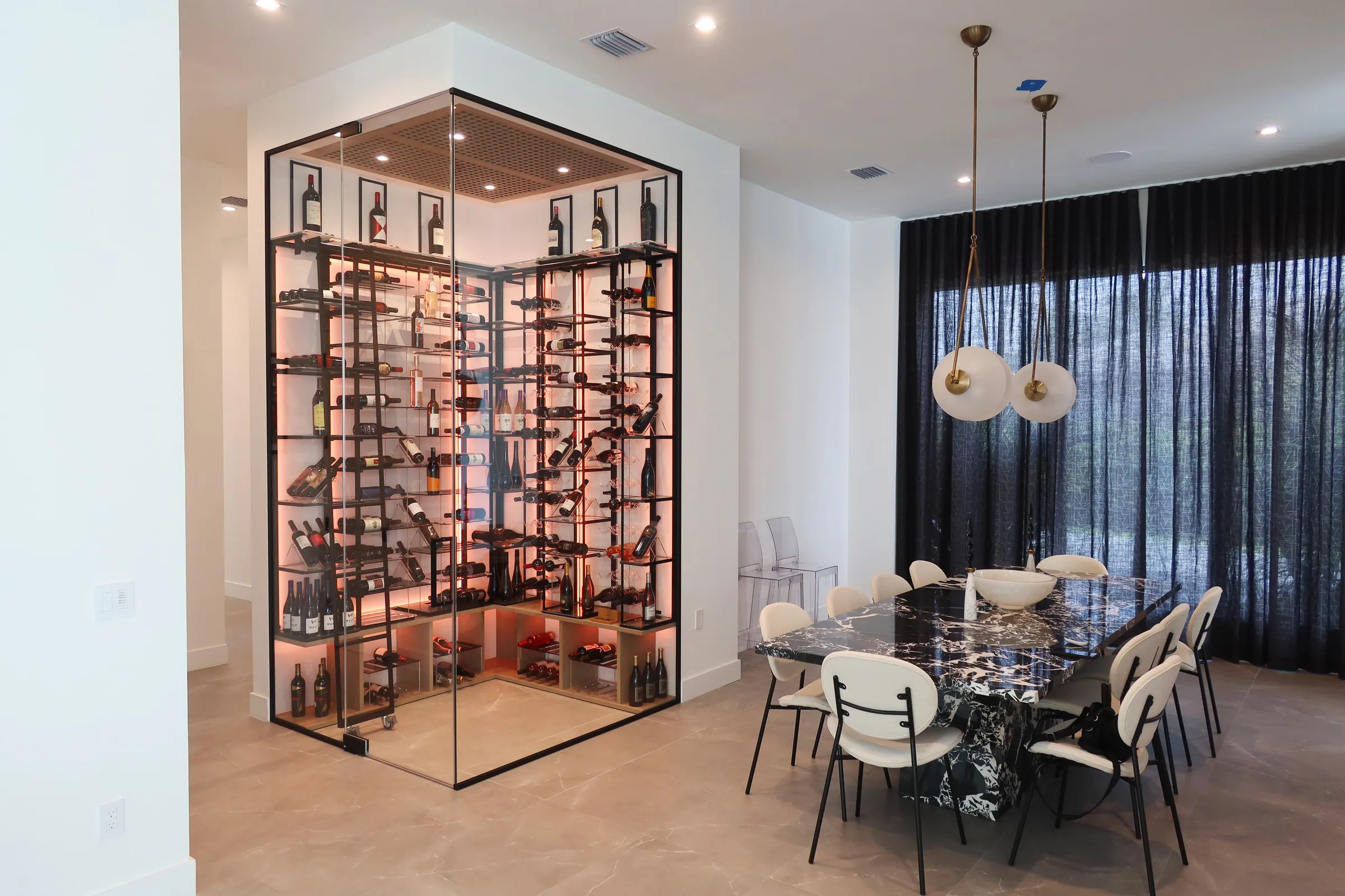 Modern Wine Room South Florida — Brulee