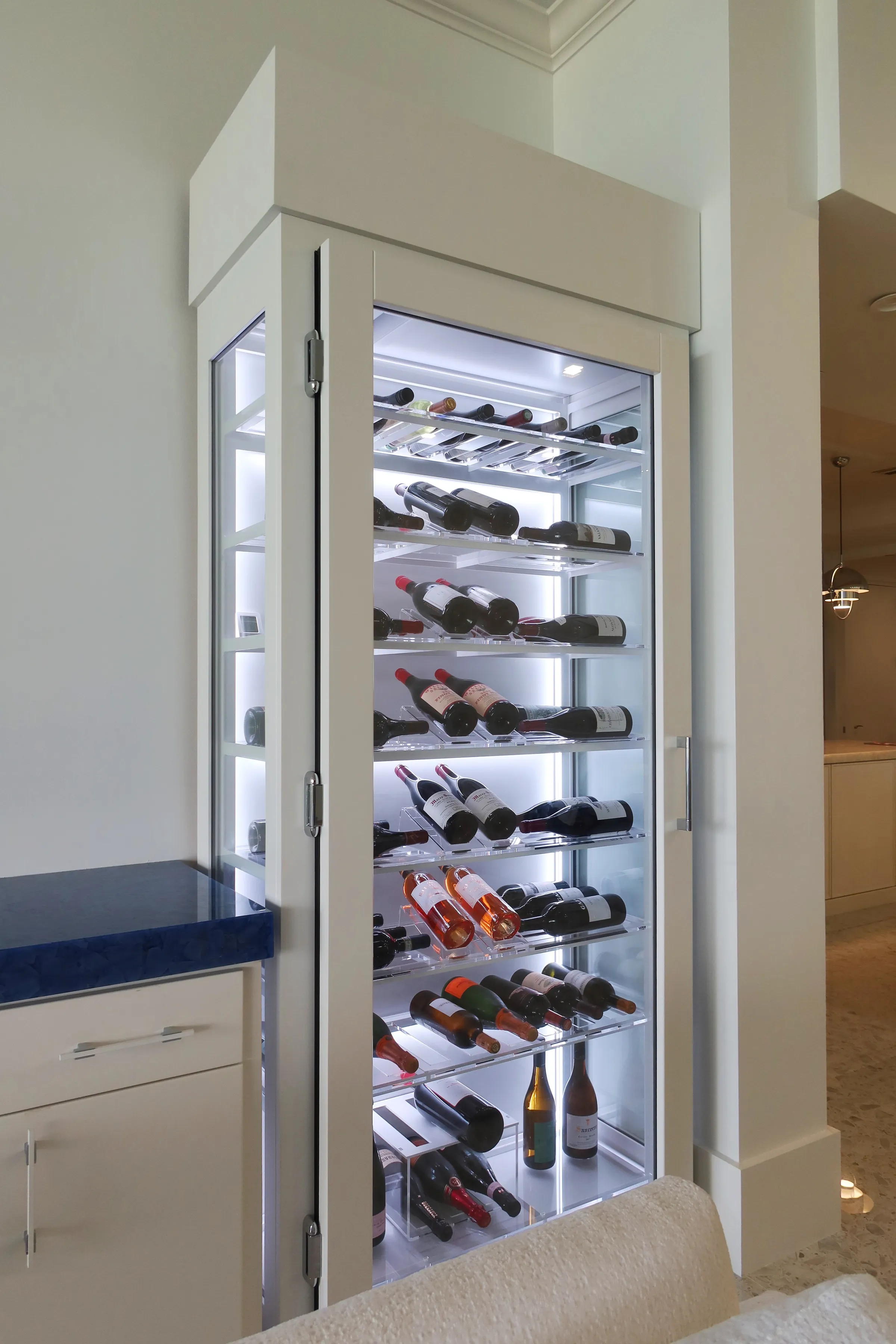 Custom wine cabinet Boca Raton wine collection display premium craftsmanship