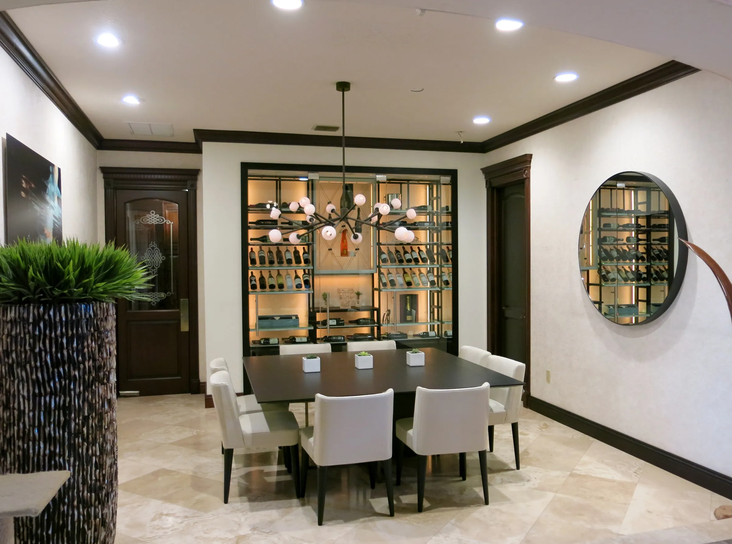 Custom Wine Wall Miami Beach FL — Modern Display