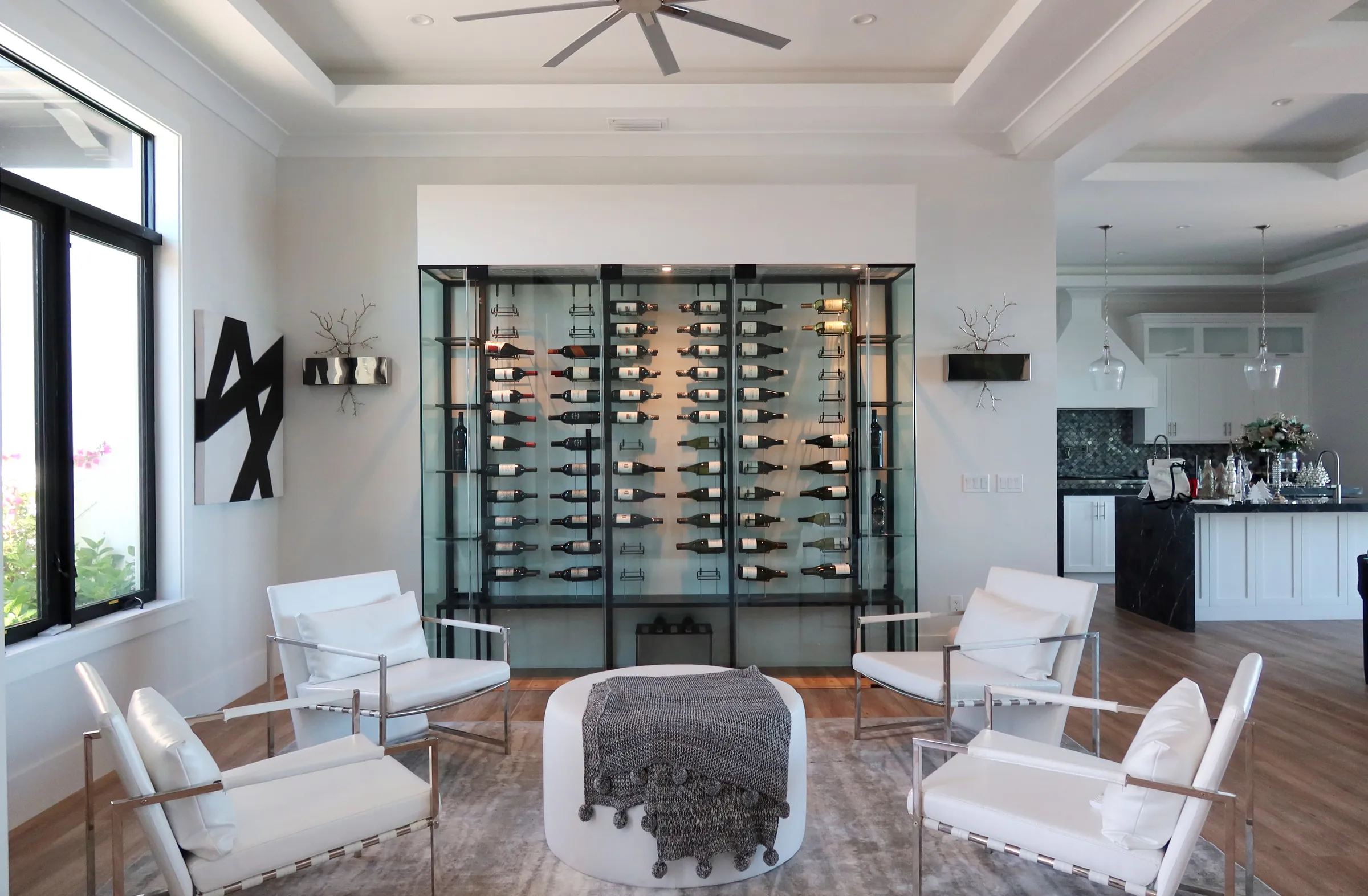 Custom Wine Wall North Palm Beach FL — Modern Design