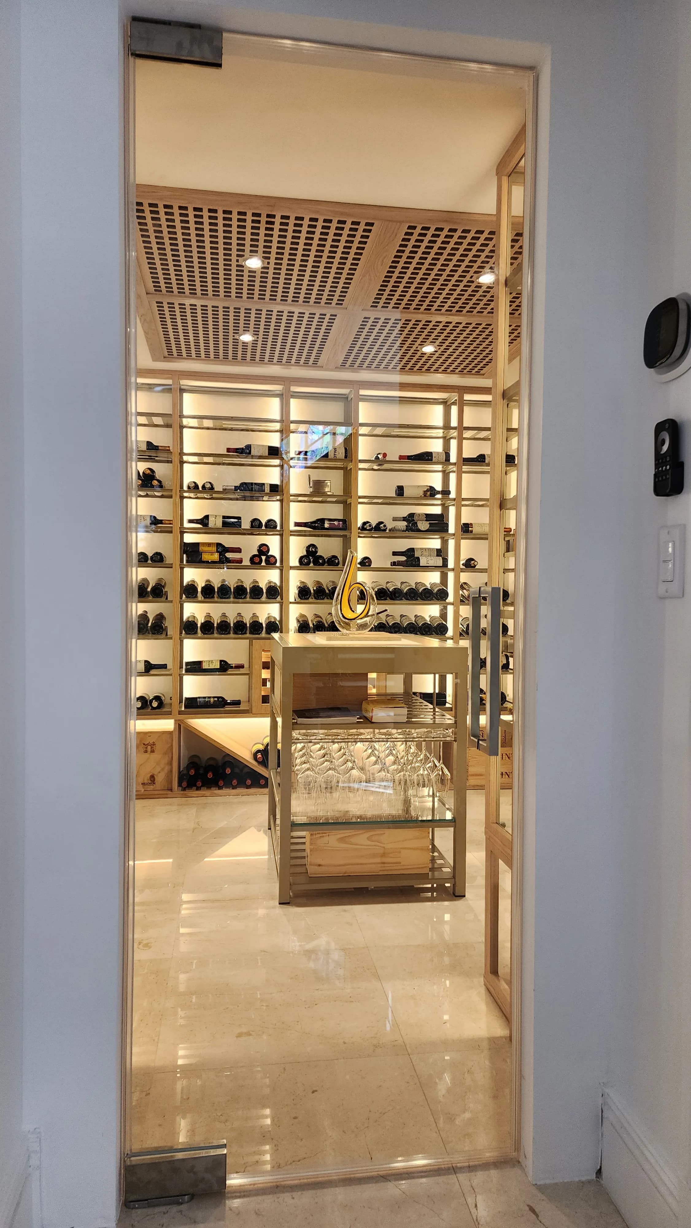 Luxury home wine cellar Florida wine wall display Bella Vista