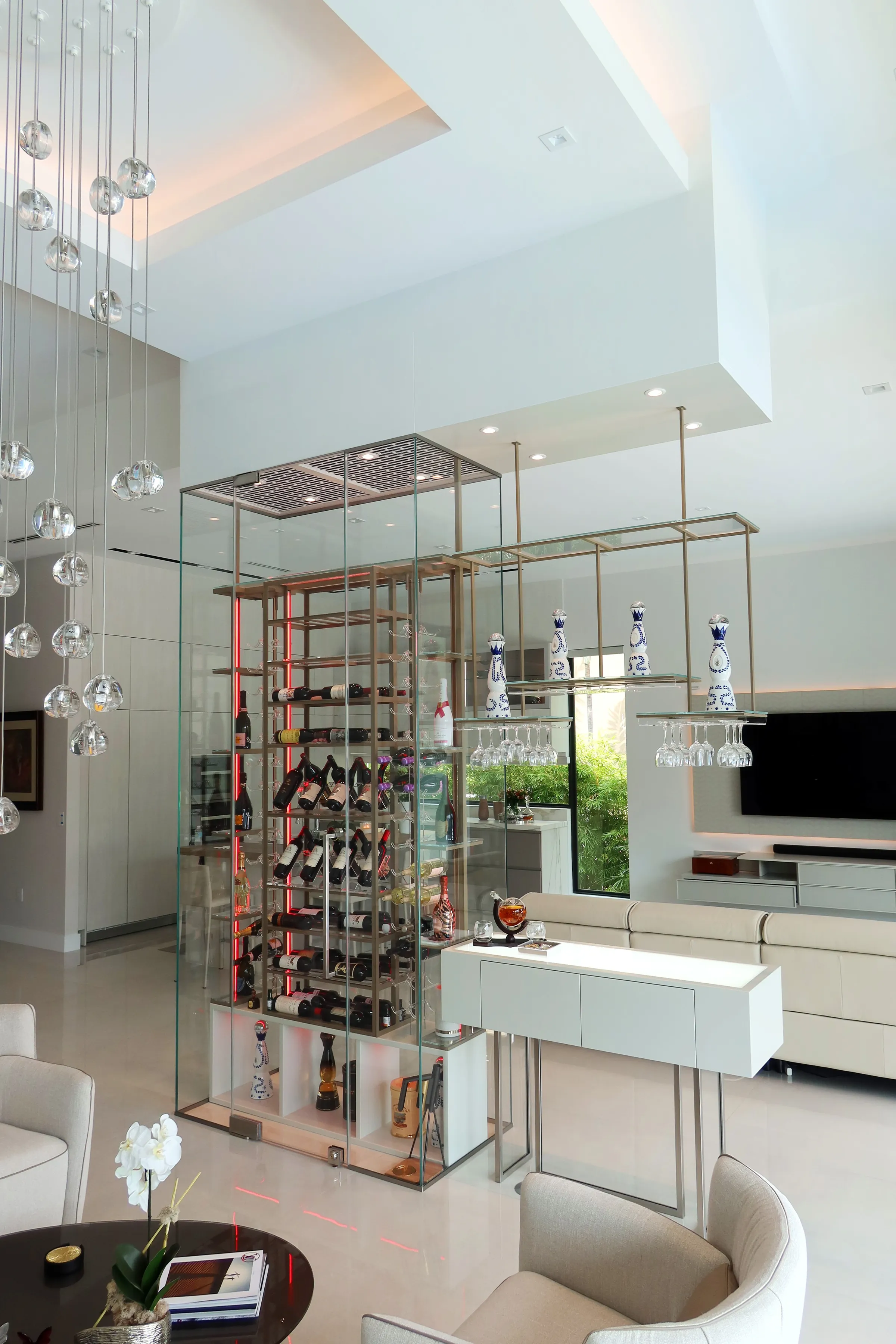 Sunrise - Modern Wine Wall Coral Gables FL