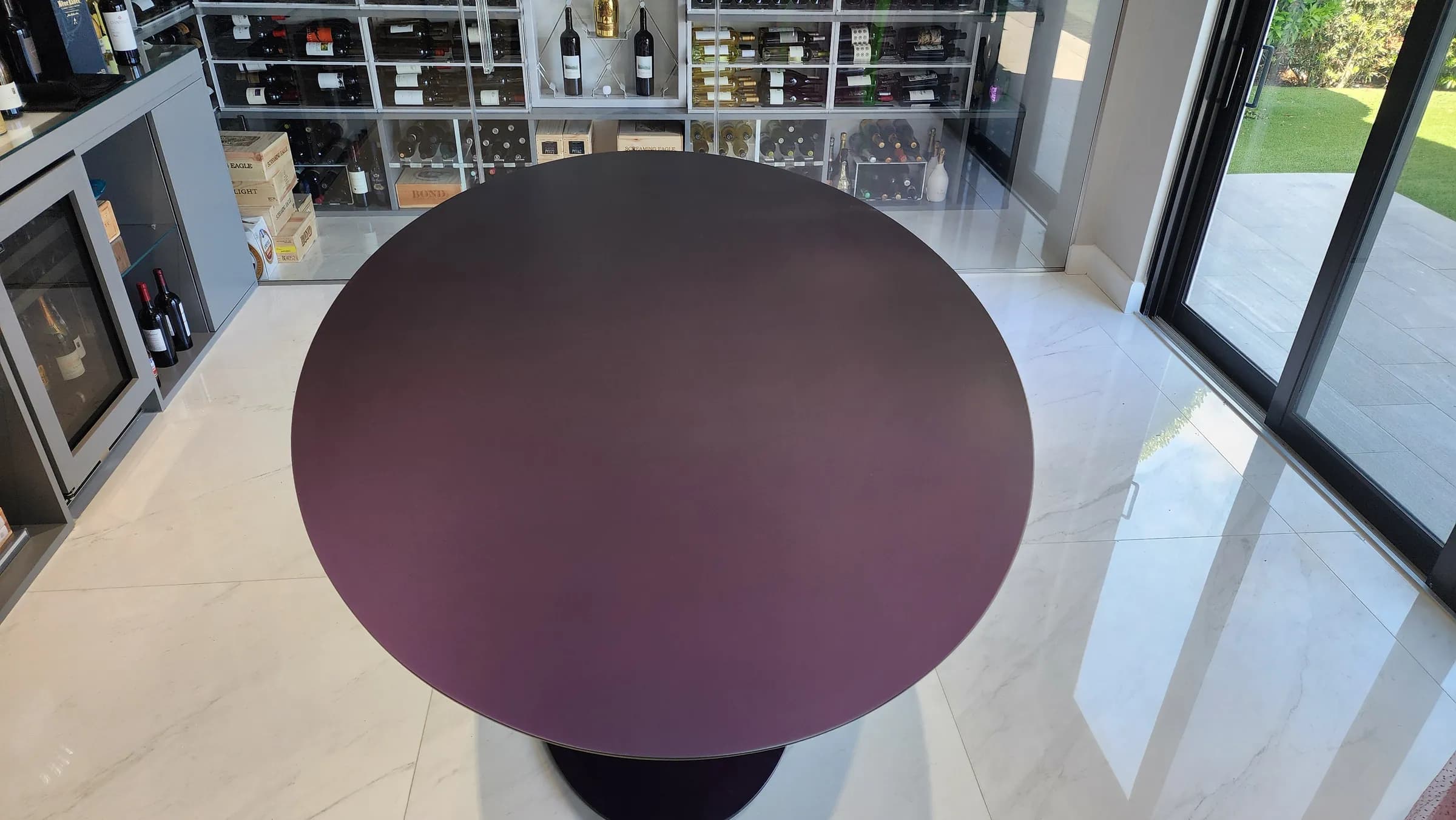 Luxury Wine Tasting Table Parkland FL — Oval Design