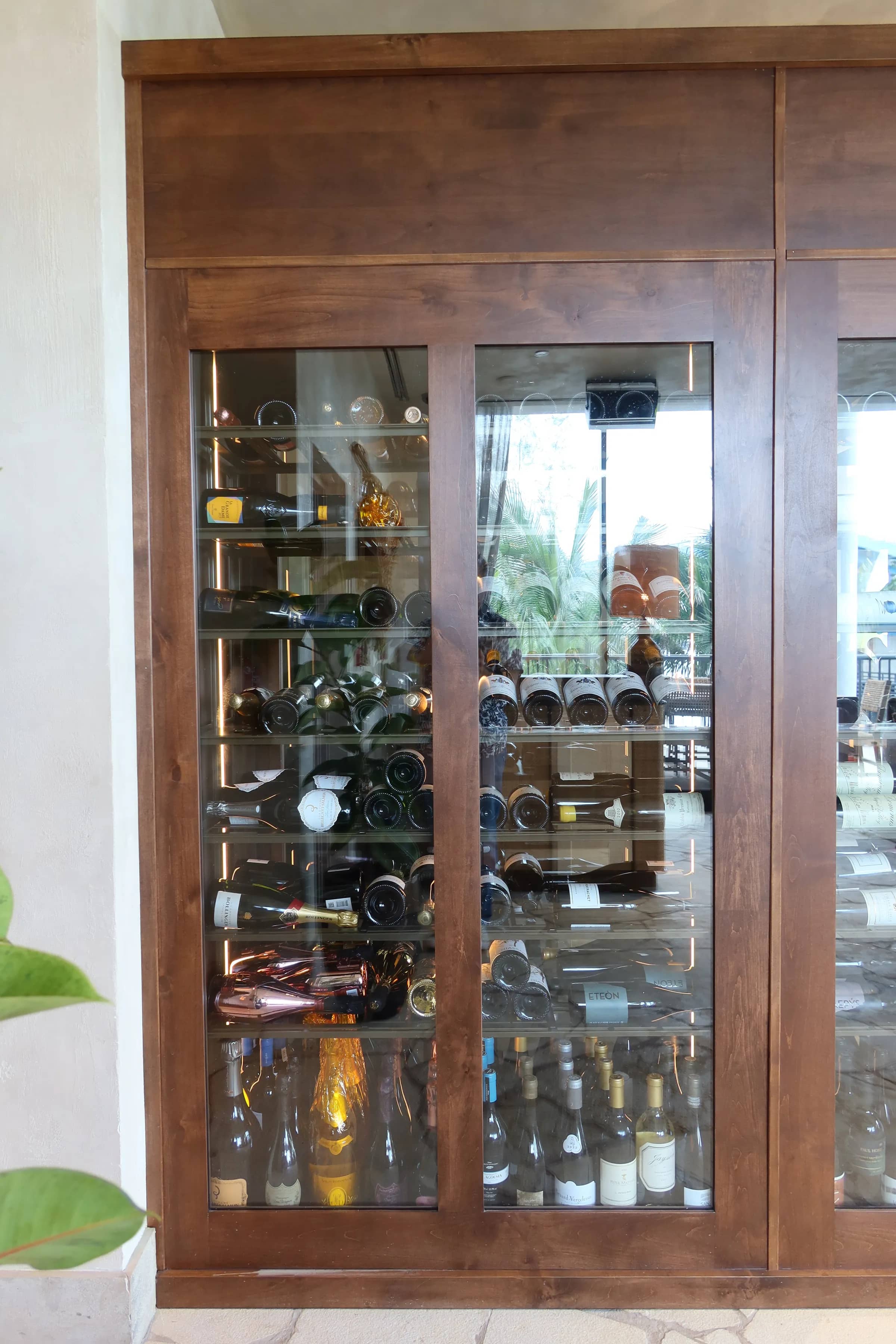Restaurant wine cellar Miami Casa NEOS custom wine wall display dining experience